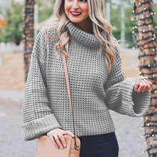 Load image into Gallery viewer, Solid Color Turtleneck Sweater
