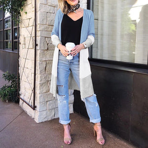 Classic Stripe Colorblock Knitted Cardigan