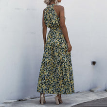 Load image into Gallery viewer, Elegant Round Neck Printed Maxi Dress
