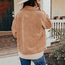 Load image into Gallery viewer, Casual Corduroy Lapel Cardigan
