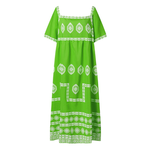 Bohemia Style Short Sleeve Maxi Dress