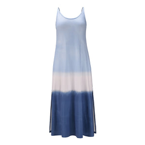 Gradient Slit Sling Maxi Dress