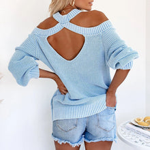 Load image into Gallery viewer, Round Neck Halter Strapless Sweater
