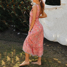 Load image into Gallery viewer, Sexy V-Neck Floarl Printed Boho Style Maxi Dress
