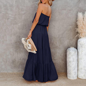 Sexy Off Shoulder Vacation Maxi Dress
