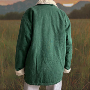 Fashion Plush Thick Warm Cotton Coat