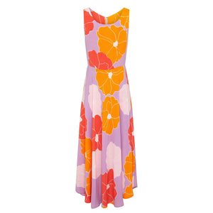 Elegant Sleeveless Floral Printed Dress