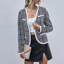 Load image into Gallery viewer, Classic Plaid Elegant Blazer Coat
