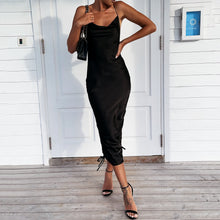 Load image into Gallery viewer, Sexy Backless Solid Color Party Mini Dress
