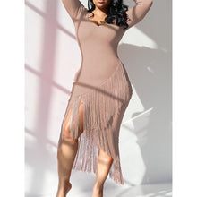 Load image into Gallery viewer, Sexy Tassel Party Bodycon Dress
