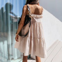 Load image into Gallery viewer, Lovely Ruffle Sleeveless Vacation Mini Dress

