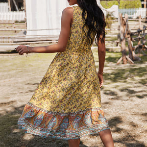 Casual Holiday Style Floral Printed Dress