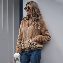 Load image into Gallery viewer, Leopard-print Lamb Wool Coat Cardigan

