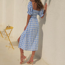 Load image into Gallery viewer, Lovely Plaid Printed Vacation Maxi Dress

