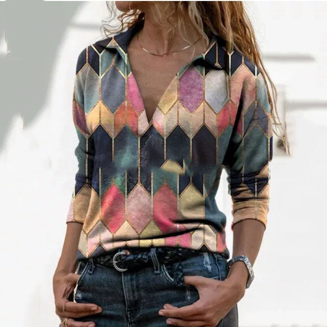 Casual V-Neck Top