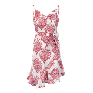 Fashion Printed Halter Mini Dress