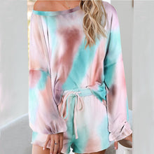 Load image into Gallery viewer, Gradient Color Long Sleeve Loungewear Set
