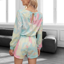 Load image into Gallery viewer, Round Neck Lace-up Jumpsuit Loungewear
