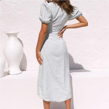 Load image into Gallery viewer, Elegant V-Neck Hollow Out Vacation Dress
