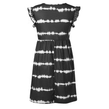 Load image into Gallery viewer, Casual V-Neck Ruffle Sleeve Mini Dress
