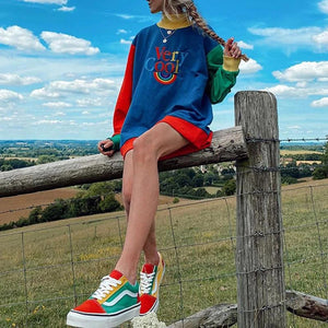 Cute Rainbow Printed Colorful Sweatshirt