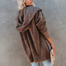 Load image into Gallery viewer, Hooded Plush Coat
