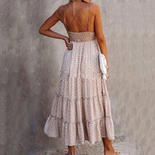 Load image into Gallery viewer, Lace Sling Small Floral Maxi Dress
