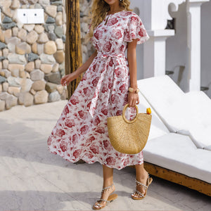 Casual Floarl Printed Maxi Dress