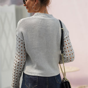 Fashion Round Neck Long Sleeve Sweater Tops
