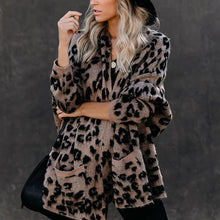 Load image into Gallery viewer, Knit Leopard Sweater Coat
