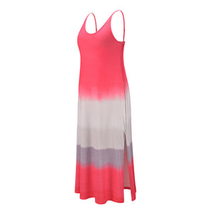 Gradient Slit Sling Maxi Dress