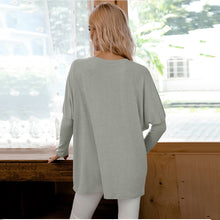 Load image into Gallery viewer, Mid-length Round Neck Knitted T-shirt Top
