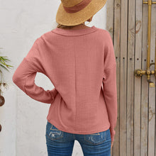 Load image into Gallery viewer, V-neck Knitted Long Sleeve Tops
