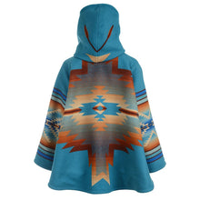 Load image into Gallery viewer, Long Sleeved Hooded Printed Woolen Coat
