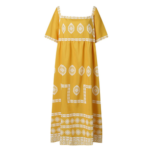 Bohemia Style Short Sleeve Maxi Dress