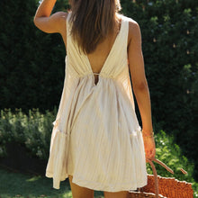 Load image into Gallery viewer, V-Neck Front And Back Drawstring Dress
