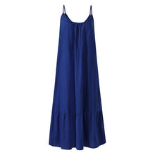 Load image into Gallery viewer, Solid Color Ruffled Sling Dress

