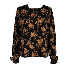 Load image into Gallery viewer, Crew Neck Printed Chiffon Top
