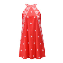 Load image into Gallery viewer, Halter Print Sleeveless Dress
