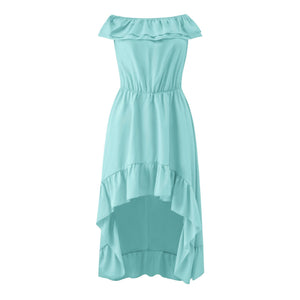 Elegant Off Shoulder Ruffle Maxi Dress