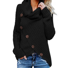 Load image into Gallery viewer, Fashion Button Turtleneck Sweater

