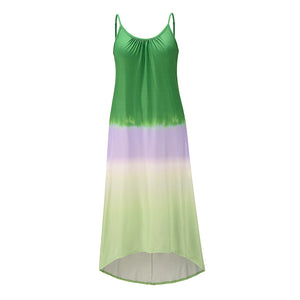 Gradient Color Sling Maxi Dress