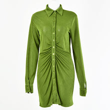 Load image into Gallery viewer, Lapel Single-Breasted Cardigan Dress
