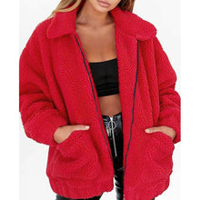 Load image into Gallery viewer, Faux Fur Plush Loose Coat
