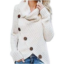 Load image into Gallery viewer, Fashion Button Turtleneck Sweater
