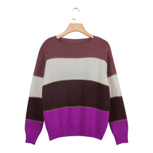Load image into Gallery viewer, Round Neck Knitted Pullover Sweater
