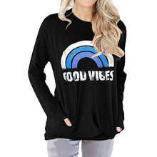 Load image into Gallery viewer, Printed Pocket Round Neck Long Sleeves
