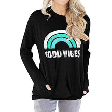 Load image into Gallery viewer, Printed Pocket Round Neck Long Sleeves
