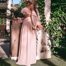 Load image into Gallery viewer, Vacation Solid Color Beach Two Piece Dress
