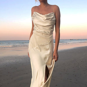 Sexy Solid Color Slim Party Dress